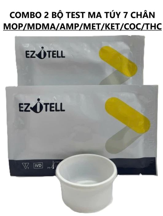 Que test ma túy 7 chân EZiTELL (MOP/MDMA/COC/MET/KET/THC/K2-50) 3 2