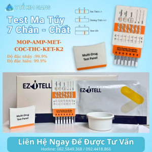 Que test ma túy 7 chân EZiTELL (MOP/AMP/MET/COC/KET/THC/K2)