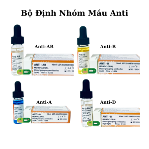 Test Nhóm Máu Anti-A/B/AB/D 10 ml IgM+IgG – Xét Nghiệm ABO & Rh(D) Chính Hãng 15 10 1