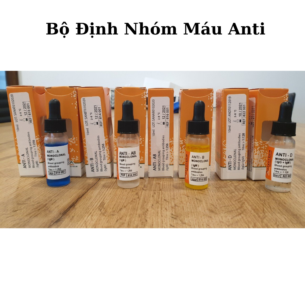 Test Nhóm Máu Anti-A/B/AB/D 10 ml IgM+IgG – Xét Nghiệm ABO & Rh(D) Chính Hãng 10 15 1