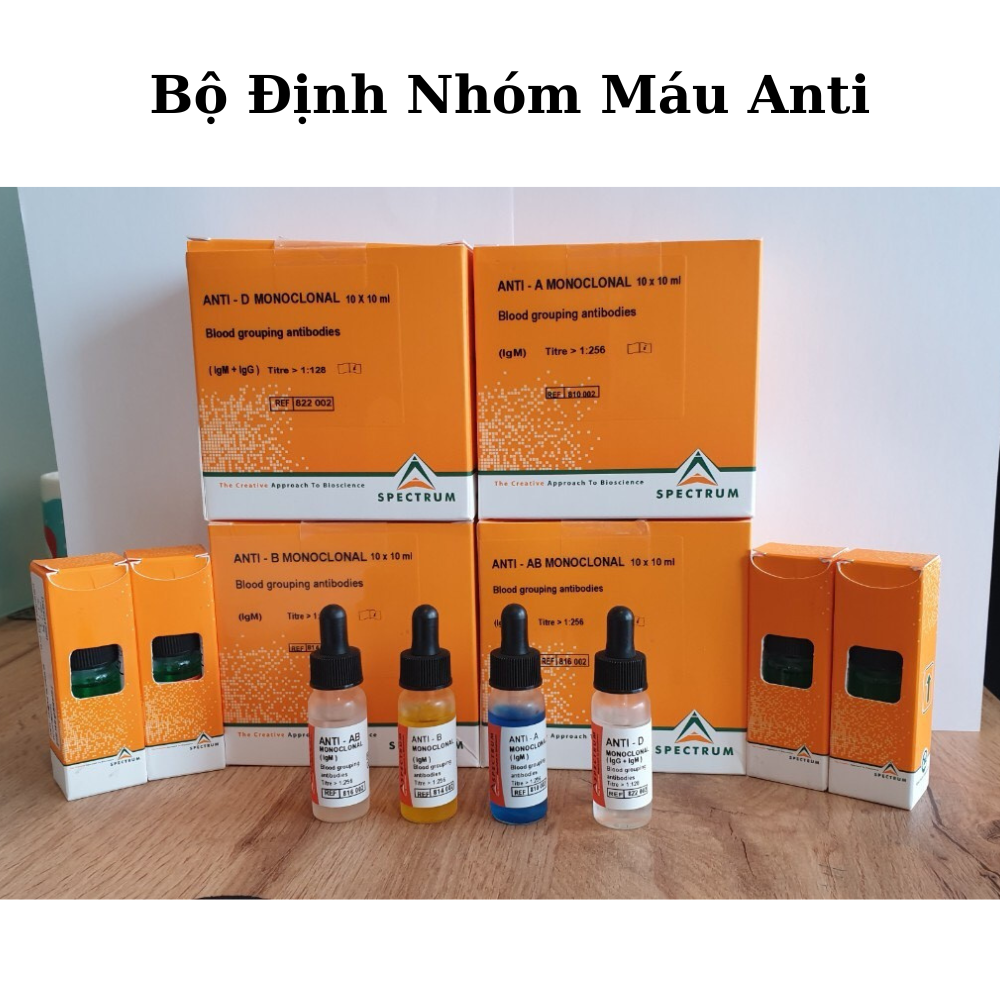 Test Nhóm Máu Anti-A/B/AB/D 10 ml IgM+IgG – Xét Nghiệm ABO & Rh(D) Chính Hãng 9 16 3