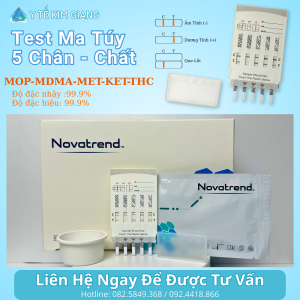 Que test ma túy NOVATREND 5 chân (MOP / MDMA / MET / KET / THC) 21 3 1