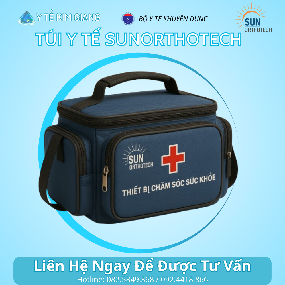 Túi Sơ Cứu Y Tế SunOrthotech Có Quai Xách – Đựng Thuốc & Dụng Cụ Cấp Cứu 25x18x14cm 1 45