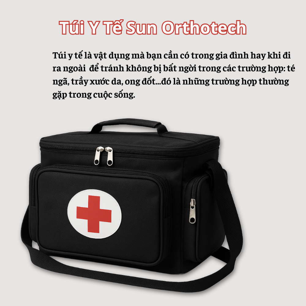 Túi Cứu Thương Y Tế SunOrthotech Chính Hãng – Đựng Dụng Cụ Sơ Cứu, Thuốc, An Toàn Lao Động 4 tyt 4