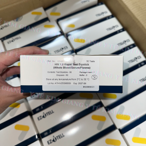 Test HIV EZITELL – Dạng que & dạng khay, HIV 1/2 Ab hoặc Ag/Ab (p24), đọc 10–20 phút 6 11 6