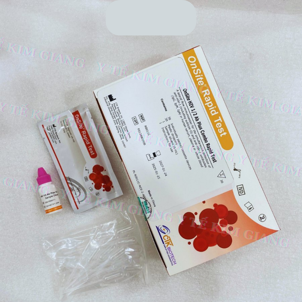 Test HIV CTK OnSite – sàng lọc HIV-1/2, mẫu máu, đọc 10–15 phút 2 12 5