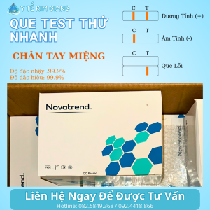 Test chân tay miệng Novatrend – sàng lọc Enterovirus, mẫu họng/phân, đọc 10–15 phút 12 15 3
