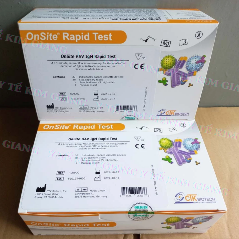 Test viêm gan A CTK – sàng lọc HAV IgM, mẫu máu, 10–15 phút 2 2 7