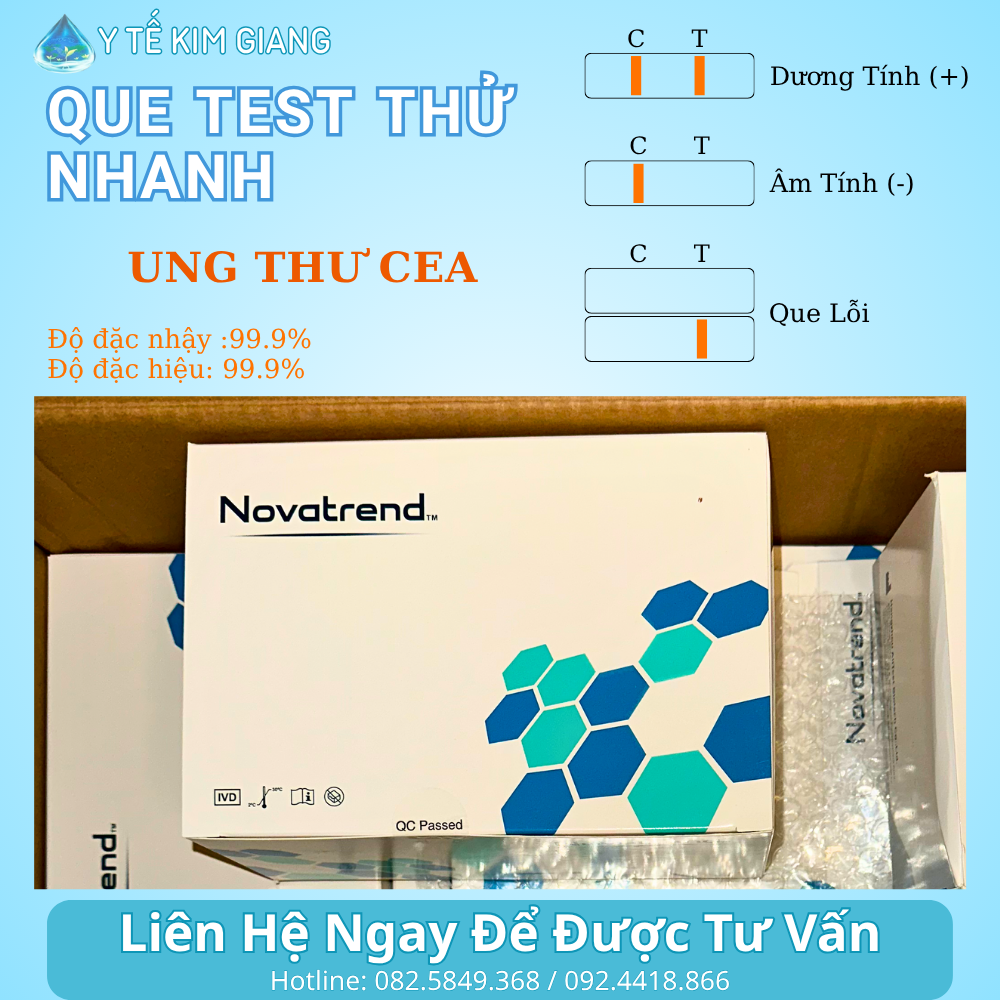 Test ung thư CEA Novatrend – sàng lọc CEA, mẫu máu, đọc 10–15 phút 1 21 2