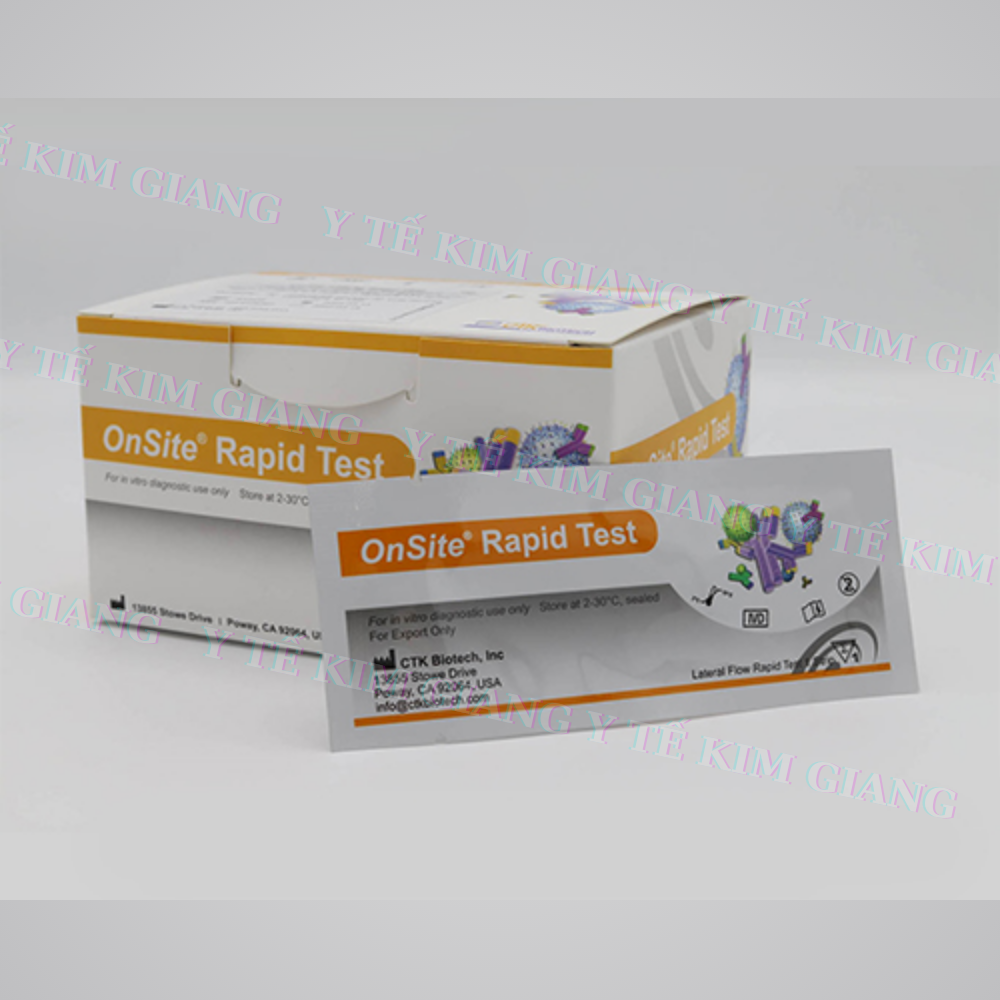 Test viêm gan B CTK OnSite – sàng lọc HBsAg, mẫu máu, đọc 10–15 phút 2 4 7