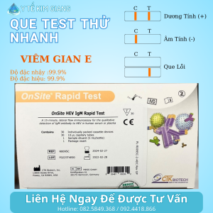 Test viêm gan E CTK OnSite – sàng lọc anti-HEV, mẫu máu, 10–15 phút
