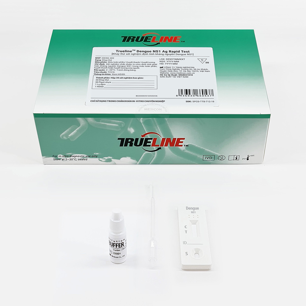 Test sốt xuất huyết TRUELINE – Dengue NS1/IgM/IgG nhanh, mẫu máu đầu ngón/huyết thanh, đọc 10–15 phút 2 905 trueline dengue ns1 ag rapid test