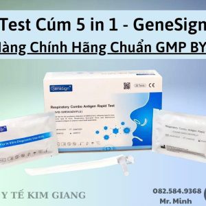 Khay thử xét nghiệm định tính 5 loại cúm Respiratory Combo Antigen Rapid Test GENESIGN 2025 - TEST CÚM 5 IN 1 MỚI