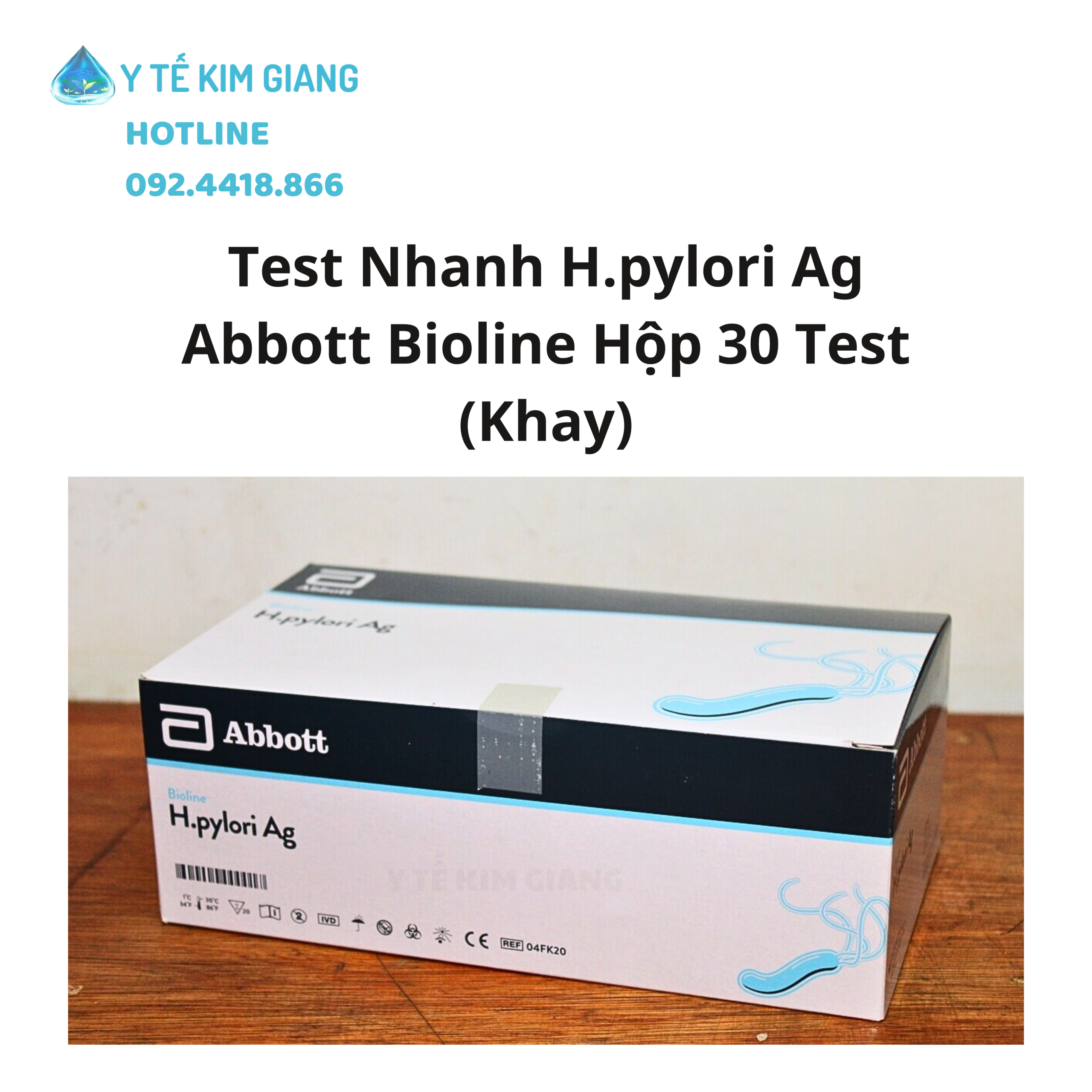 Test nhanh dạ dày Abbott Bioline™ H.Pylori - Khay Thử Xét Nghiệm Định Tính Hàn Quốc Hộp 30 Khay 2 H.pylori 2 scaled