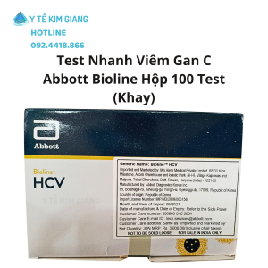 Khay Test Nhanh Viêm Gan C Bioline™ HCV - Test Nhanh Viêm Gan Abbott Hàn Quốc Hộp 100 Test 12 HCV 6