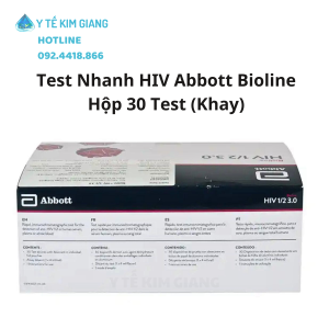 Khay Xét Nghiệm Định Tính Kháng Thể Kháng HIV-1 & HIV-2 - Test Nhanh HIV Abbott Bioline™ HIV 1/2 3.0 HỘP 30 TEST MỚI 11 HIV han 4