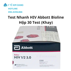 Khay Xét Nghiệm Định Tính Kháng Thể Kháng HIV-1 & HIV-2 - Test Nhanh HIV Abbott Bioline™ HIV 1/2 3.0 HỘP 30 TEST MỚI 16 HIV han 9