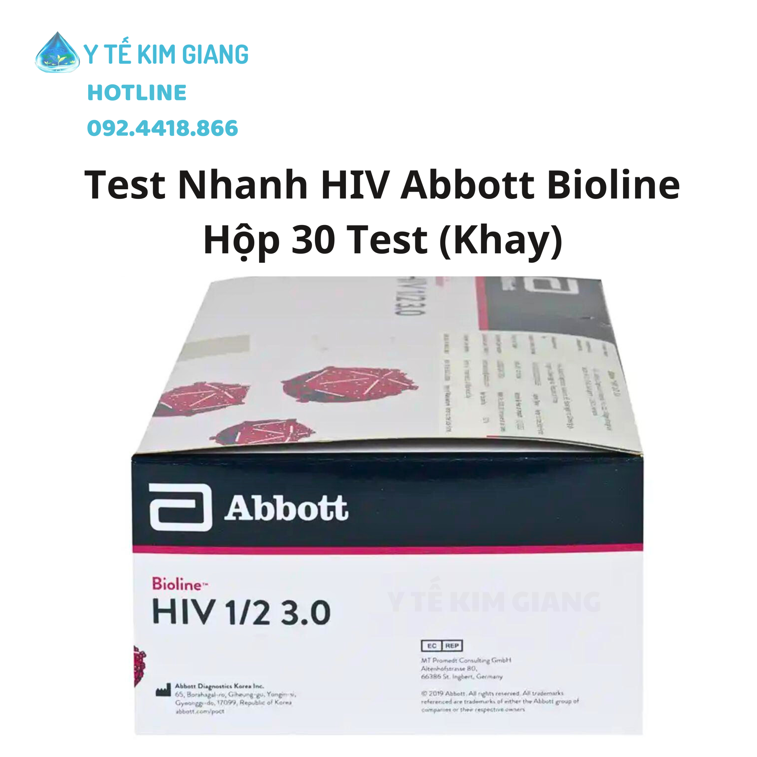 Khay Xét Nghiệm Định Tính Kháng Thể Kháng HIV-1 & HIV-2 - Test Nhanh HIV Abbott Bioline™ HIV 1/2 3.0 HỘP 30 TEST MỚI 7 HIV han 9 scaled