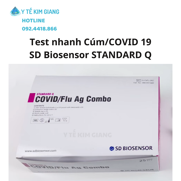 Test kiểm tra cúm SD Biosensor STANDARD Q COVID/Flu Ag Combo - Khay xét nghiệm định tính COVID/Cúm 2026 2 covid19 2