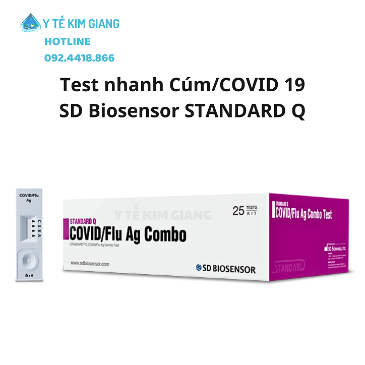 Test kiểm tra cúm SD Biosensor STANDARD Q COVID/Flu Ag Combo - Khay xét nghiệm định tính COVID/Cúm 2026 1 covid19