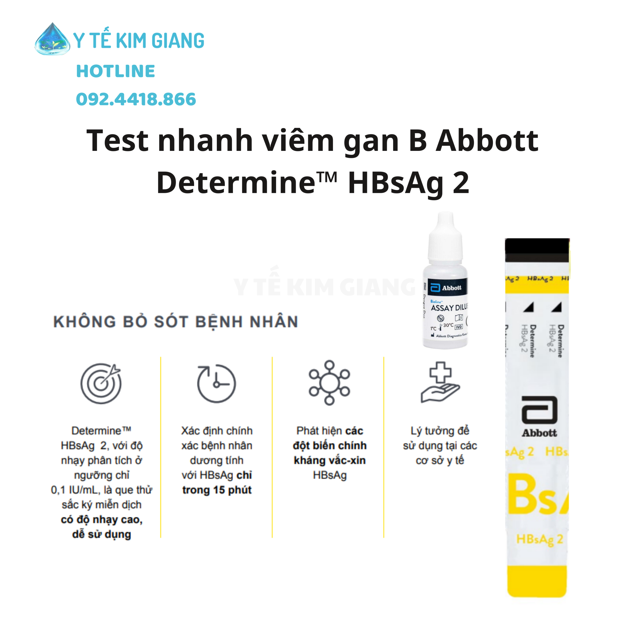 Khay xét nghiệm định tính viêm gan B Abbott - Kiểm tra viêm gan B nhanh & chính xác với test Determine™ HBsAg 2 3 hbsag vgb scaled