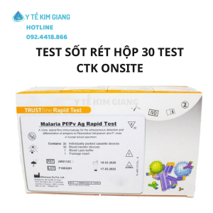 Khay thử xét nghiệm định tính kháng nguyên Malaria Pf/Pv [Mã R0112C] - Test Nhanh Sốt Rét CTK OnSite Thế Hệ Mới