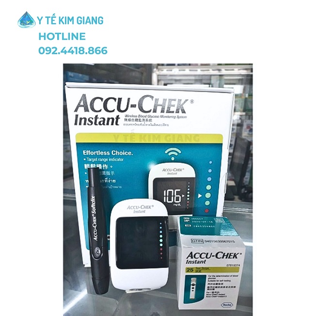 Máy đo đường huyết tại nhà Accu-Chek Instant Test Đường Huyết Chính Xác 4 accuchek instant 4