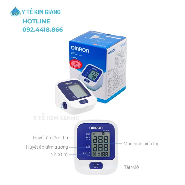 Máy Đo Huyết Áp Omron HEM-8712 Chính Hãng Bảo Hành 5 Năm – Dễ Dùng, Đo Chuẩn, Giá Tốt 1 hem 8712 omron