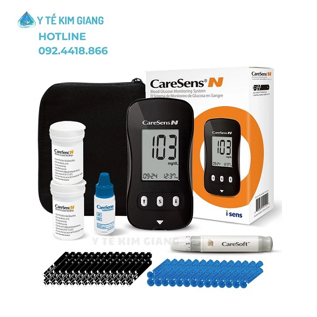 Máy đo đường huyết CareSens N chính hãng đo nhanh chính xác tại nhà kết quả SAU 5 GIÂY 1 may caresens N