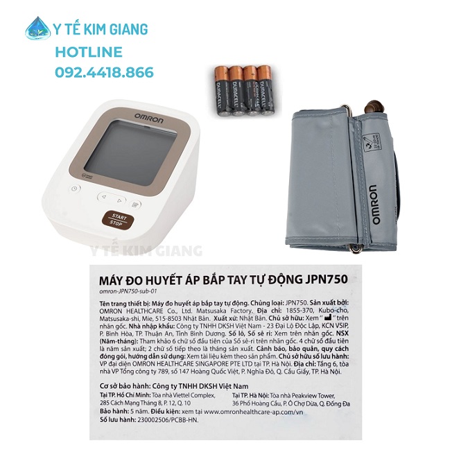 Máy Đo Huyết Áp Omron JPN-750 Nhật Bản Chính Hãng Bảo Hành 5 Năm, Đo Chuẩn Xác Tại Nhà 2 omron jpn750 4
