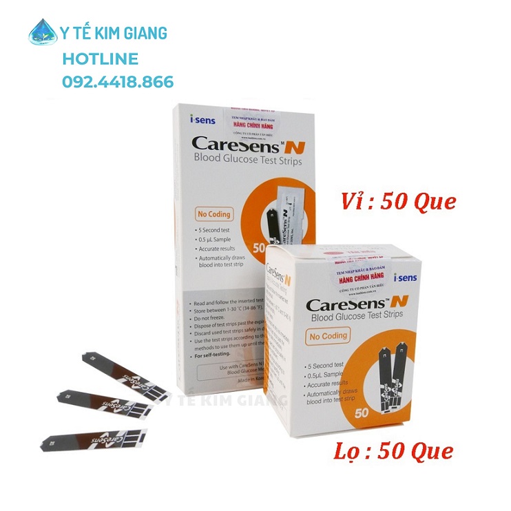 Que thử đường huyết CareSens N dễ sử dụng tại nhà mỗi ngày 1 que caresens N 2