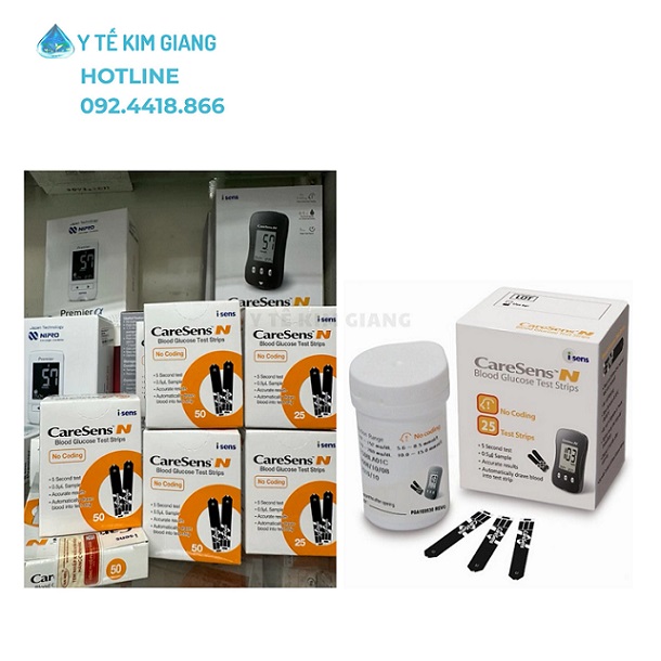 Que thử đường huyết CareSens N dễ sử dụng tại nhà mỗi ngày 3 que caresens N