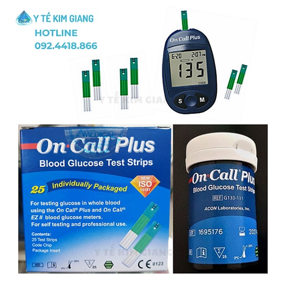 Que thử đường huyết On Call Plus – Đo nhanh chính xác, tiện theo dõi đường huyết tại nhà 2 que oncall