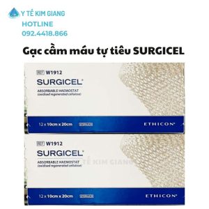 Gạc cầm máu tự tiêu Surgicel Original W1912 Ethicon - Vật liệu cầm máu tự tiêu xuất xứ Thuỵ Sĩ 10 kg surgicel gac cam mau 2