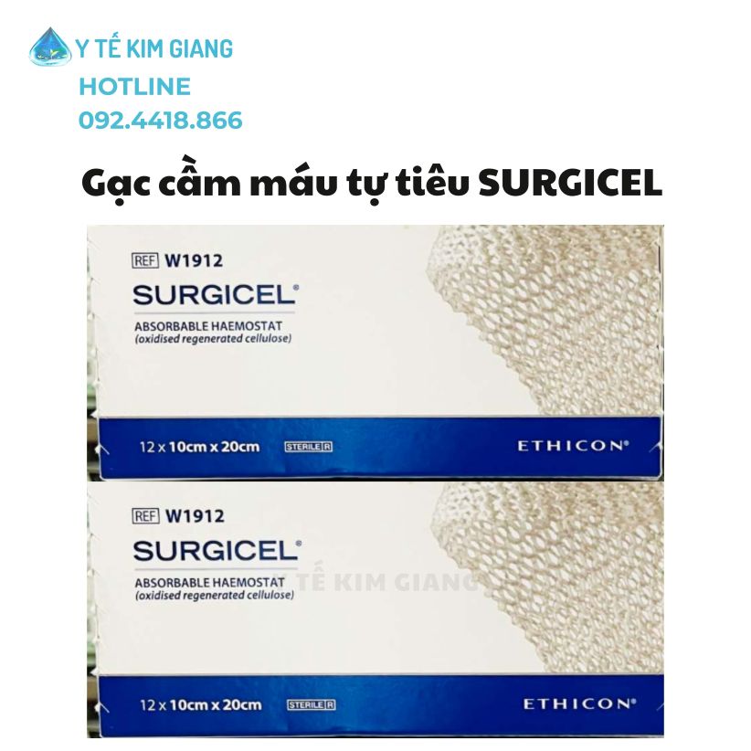 Gạc cầm máu tự tiêu Surgicel Original W1912 Ethicon - Vật liệu cầm máu tự tiêu xuất xứ Thuỵ Sĩ 3 kg surgicel gac cam mau 2