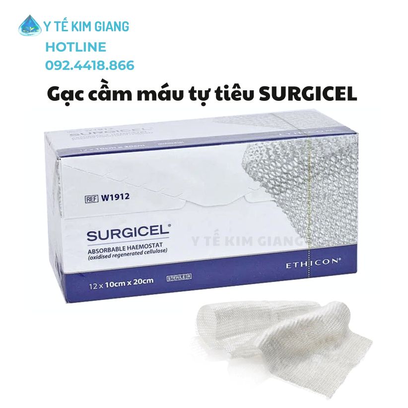 Gạc cầm máu tự tiêu Surgicel Original W1912 Ethicon - Vật liệu cầm máu tự tiêu xuất xứ Thuỵ Sĩ 1 kg surgicel gac cam mau