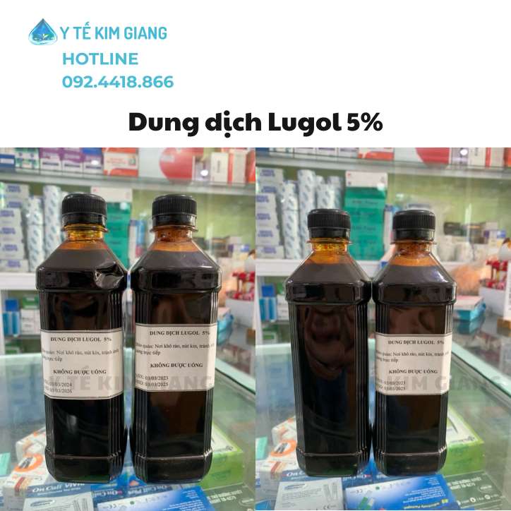 Dung dịch Lugol 5% – Dung dịch sát khuẩn và hỗ trợ thăm khám cổ tử cung hiệu quả 2 lugol 5