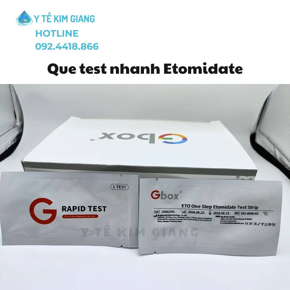 Kit Test Etomidate Kiểm Tra Thuốc Lá Điện Tử Chuẩn IVD, Trả Kết Quả Nhanh Chỉ Sau 5 Phút 3 test eto gbox 2