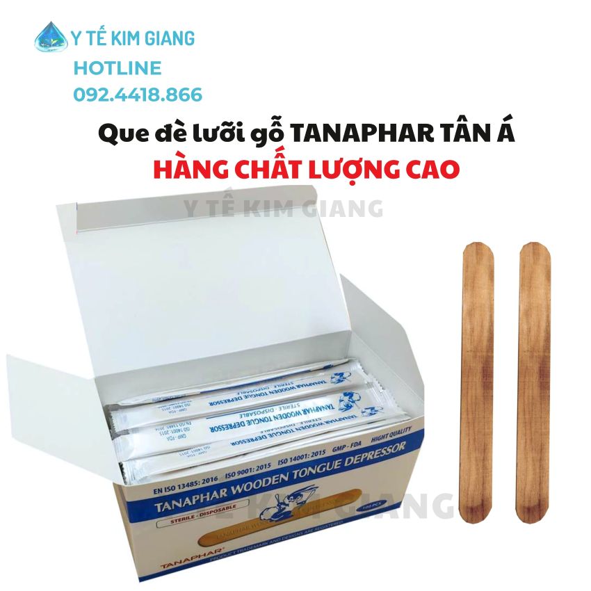 Que đè lưỡi gỗ Tanaphar Tân Á – Hộp 100 que ĐÃ TIỆT TRÙNG 2 que de luoi go