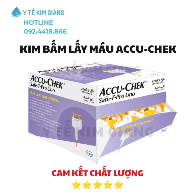 Kim chích lấy máu vô trùng Accu-Chek Safe-T-Pro Uno – 200 cái/hộp HÀNG CHÍNH HÃNG 2 accuchek 4