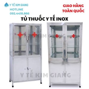 Tủ thuốc y tế inox 2 khoang 3 ngăn – Lưu trữ thuốc và vật tư y tế 5 tu y te inox